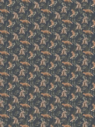 Tapeta dziecięca zwierzęta las ciemne tło Newbie 6920 Wild Forest.webp