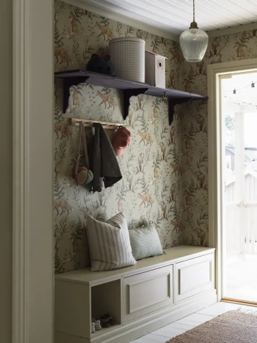 Tapeta dziecięca z lisami i niedźwiedziami Newbie 6921 Wild Forest.webp