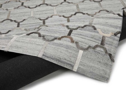 Dywan WX Denver grey 260821 z dodatkiem skóry