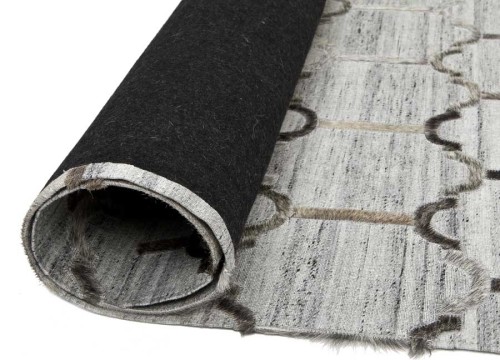 Dywan WX Denver grey 260821 z dodatkiem skóry