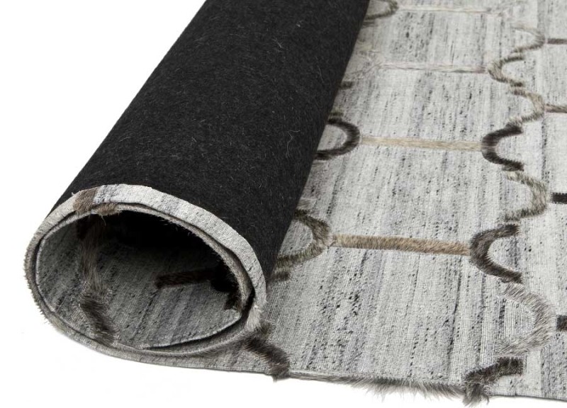 Dywan WX Denver grey 260821 z dodatkiem skóry