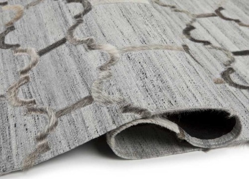 Dywan WX Denver grey 260821 z dodatkiem skóry