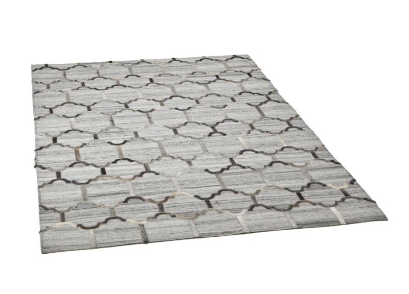 Dywan WX Denver grey 260821 z dodatkiem skóry