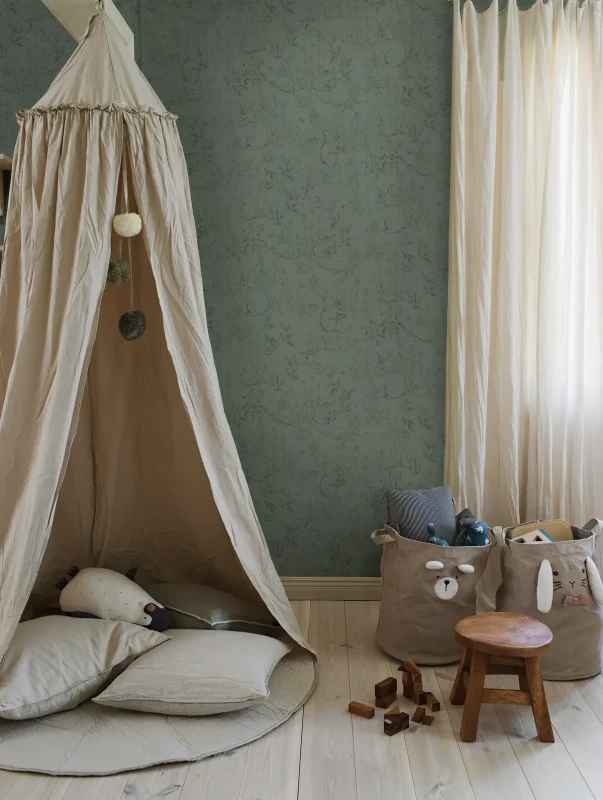 Tapeta dla dzieci w stylu skandynawskim Newbie 7477 Forest Friends.webp