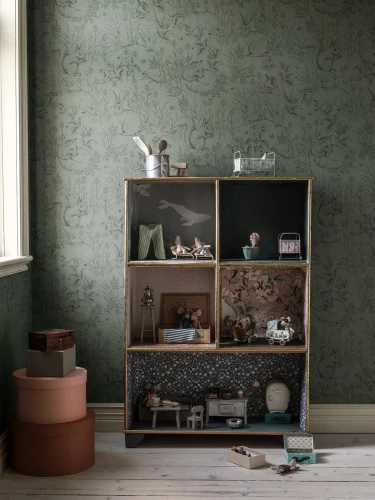 Zielona tapeta do przedszkola Newbie 7477 Forest Friends.webp