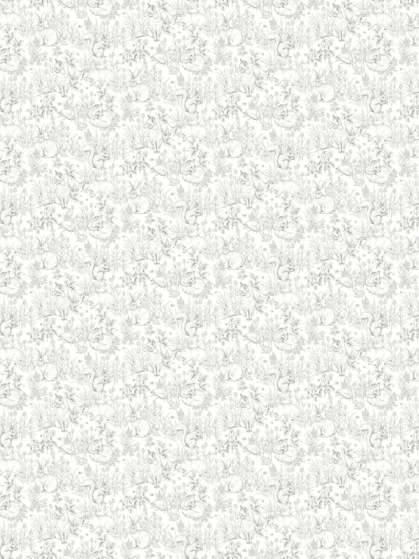 Tapeta do pokoju dziecięcego czarno-biała Newbie 7478 Forest Friends.webp