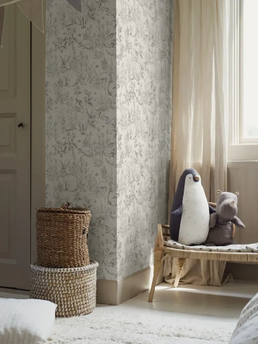 Tapeta dziecięca w stylu skandynawskim Newbie 7478 Forest Friends.webp