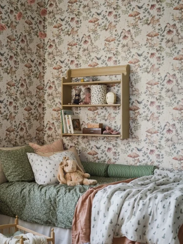 Tapeta leśne zwierzęta do sypialni dziecka Newbie 7483 Minou.webp