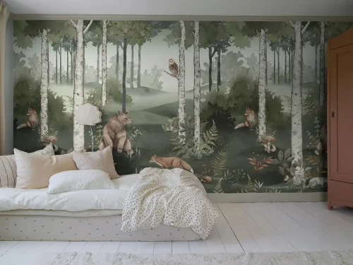 Fototapeta leśne zwierzęta Newbie 6943 Wild Forest Mural.webp