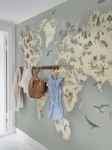 Fototapeta geograficzna z fauną i florą Newbie 6946 Little Explorer Mural.webp