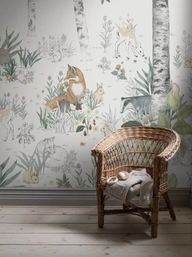 Fototapeta leśna pastelowa dla dzieci Newbie 7481 Magic Forest Mural.webp
