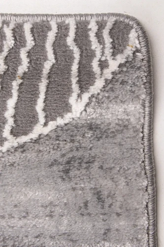 Dywan roślinny w liście Diamond Nicole K4424G szaro-złoty róg