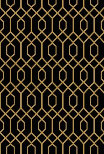 Dywan geometryczny 3d Diamond Tyro K4427G czarno-złoty