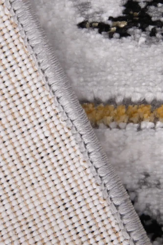 Dywan geometryczny marmur Diamond K4428G szaro-złoty spód