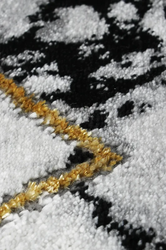 Dywan nowoczesny marmur Diamond K4477G szary zbliżenie runa