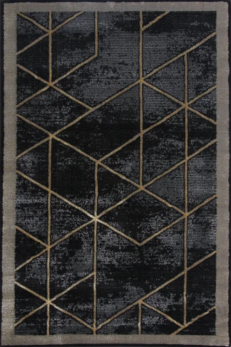 Dywan nowoczesny Diamond K4479G antracytowo-złoty