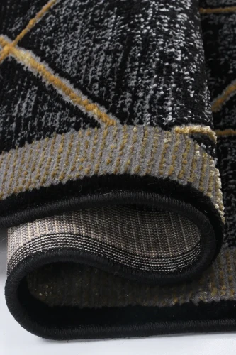 Dywan nowoczesny Diamond K4479G antracytowo-złoty brzeg i spód