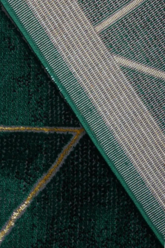 Dywan geometryczny Diamond K4479Y zielono-złoty spód