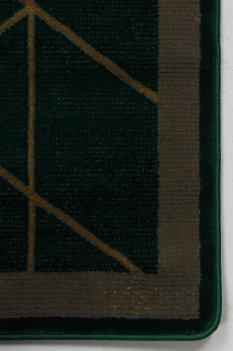 Dywan geometryczny Diamond K4479Y zielono-złoty róg