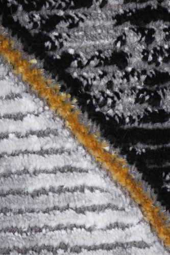 Dywan nowoczesny Diamond K4483G szary runo w zbliżeniu