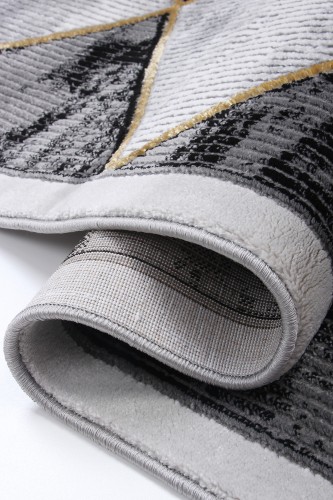 Dywan nowoczesny Diamond K4483G szary brzeg i spód