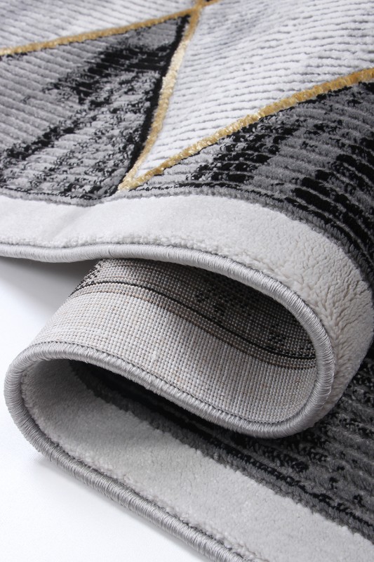 Dywan nowoczesny Diamond K4483G szary brzeg i spód