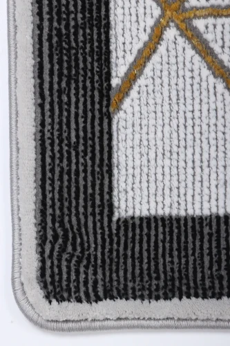 Dywan geometryczny Diamond K4488G szaro-złoty róg