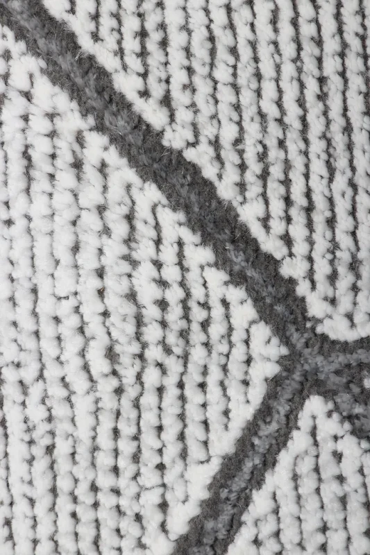 Dywan nowoczesny Diamond Glamour K4488S szary zbliżenie runa