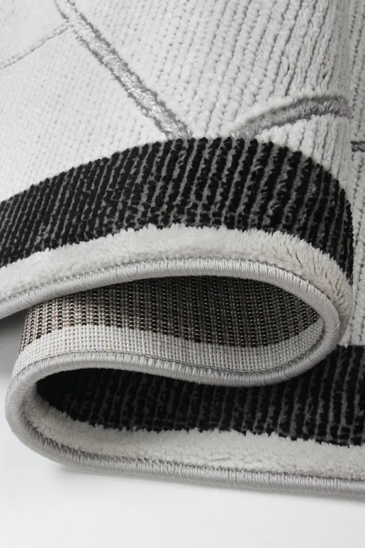 Dywan nowoczesny Diamond Glamour K4488S szary brzeg