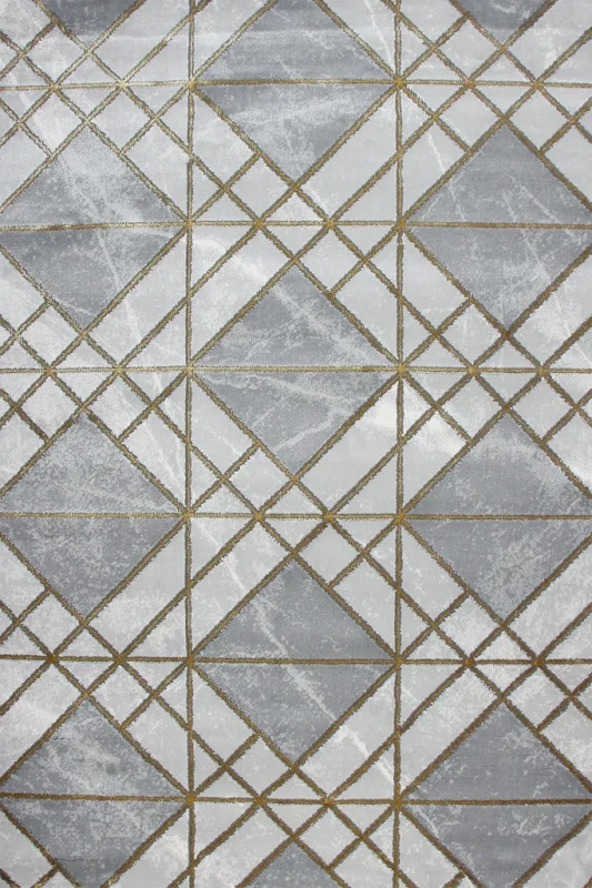 Dywan geometryczny 3d Diamond K4492G szary