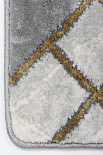 Dywan geometryczny 3d Diamond K4492G szary róg