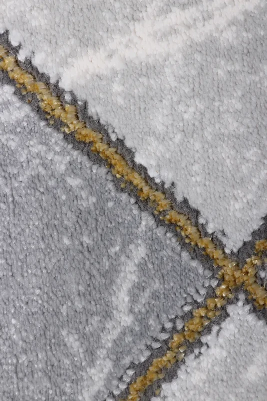 Dywan geometryczny 3d Diamond K4492G szary runo