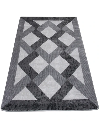 Dywan geometryczny Diamond K4494S szary rzut ukośny