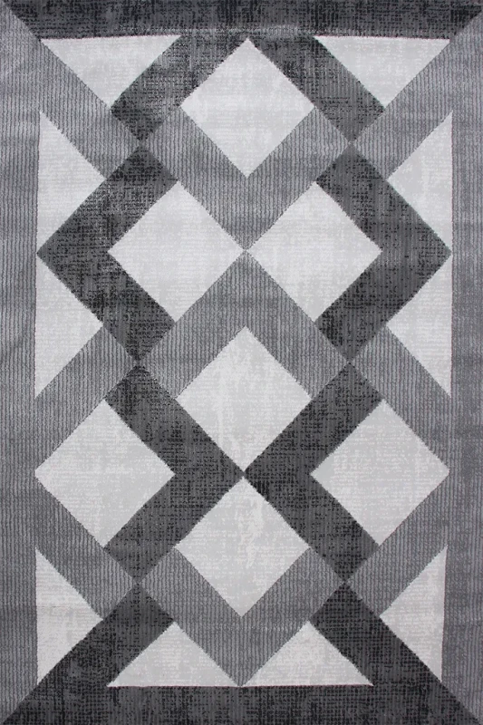 Dywan geometryczny Diamond K4494S szary
