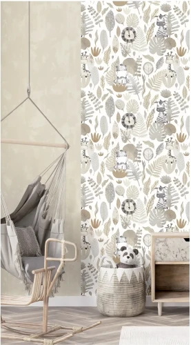 Beżowe tapety dziecięce z kolekcji Cristiana Masi Happy.webp