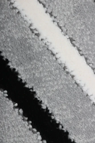 Dywan geometryczny Diamond K4495S szary zbliżenie runa