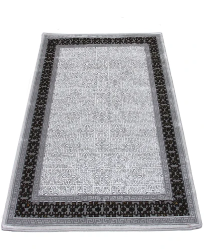 Dywan klasyczny z ramką Diamond K4496G szary rzut ukośny