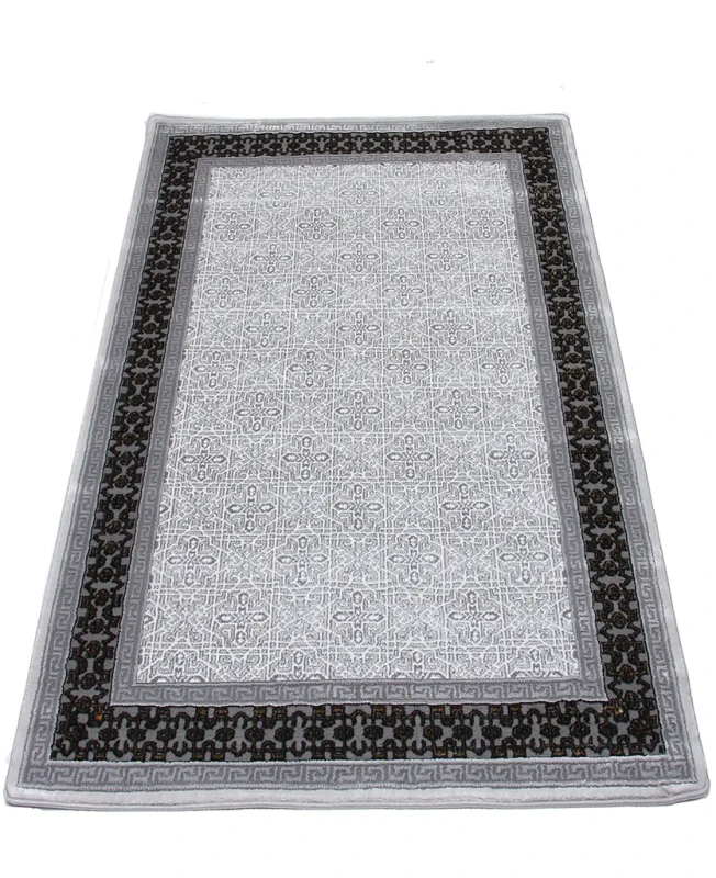 Dywan klasyczny z ramką Diamond K4496G szary rzut ukośny