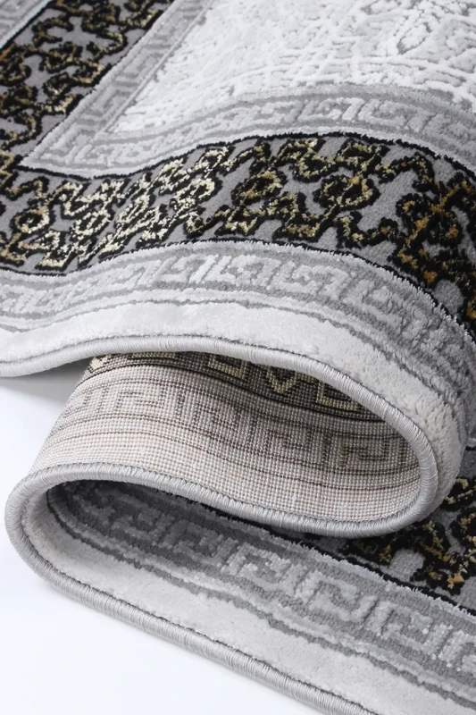 Dywan klasyczny z ramką Diamond K4496G szary brzeg