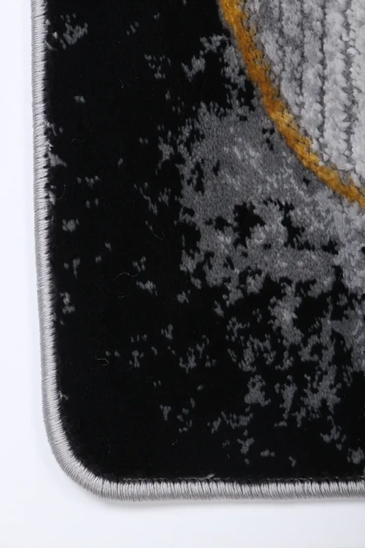 Dywan geometryczny Diamond K4498G szaro-złoty róg