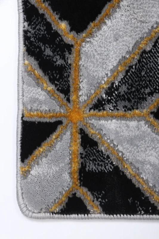 Dywan geometryczny Diamond K4499 G szary róg