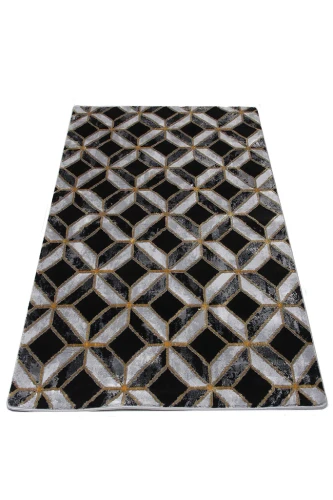 Dywan geometryczny Diamond K4499 G szary rzut ukośny