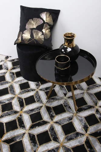 Dywan geometryczny Diamond K4499 G szary we wnętrzu