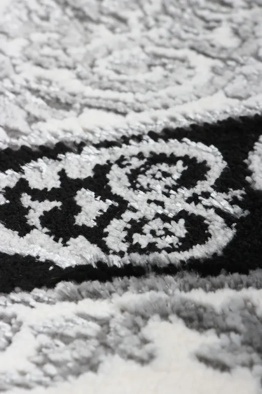 Dywan tradycyjny Diamond Glamour K8726S szary zbliżenie runa