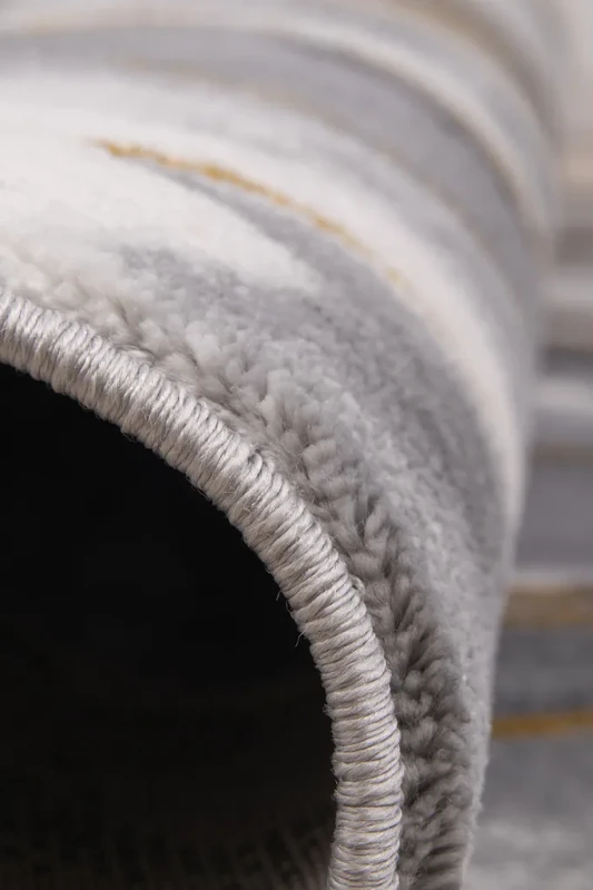 Dywan nowoczesny Diamond K8779G szary zbliżenie brzegu