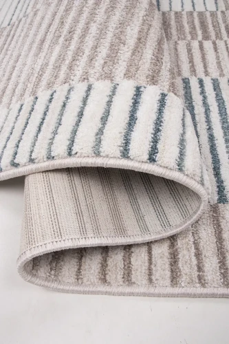 Dywan nowoczesny Camilla 1862 beżowo-turkusowy bok