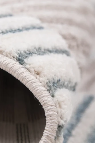 Dywan nowoczesny Camilla 1862 beżowo-turkusowy brzeg z bliska