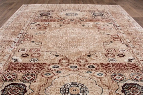 Dywan klasyczny Dywilan Rich Mamluk beige-red rzut z góry