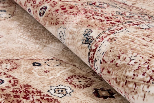 Dywan klasyczny Dywilan Rich Mamluk beige-red zbliżenie na fakturę