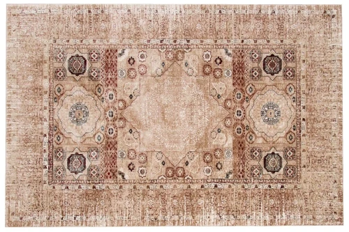 Dywan klasyczny Dywilan Rich Mamluk beige-red rzut z boku
